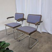 Set of 2 Vintage Office Purple Cesca Style Armchair / Stol Kamnik Yugo