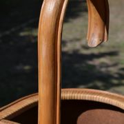 Porte-parapluie osier et cannage vintage