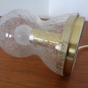 Iceglass & Brass Table Lamp from Doria Leuchten, 1960s
