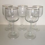 Ensemble de 5 verres à eau en cristal