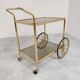 Brass faux bamboo drinks  trolley, 1970s