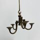 Brutalist bronze hanging chandelier by Michael Harjes, 1970s