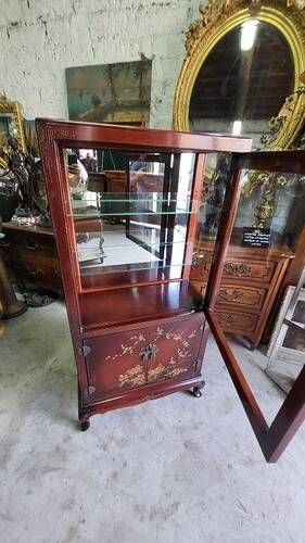 Asian lacquer display cabinet