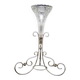 Art nouveau flute vase, silver-plated brass and glass, United Kingdom, early 20th century