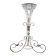 Art nouveau flute vase, silver-plated brass and glass, United Kingdom, early 20th century