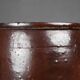 Signed Rustic Large Glazed Brown Ceramic Pot, Belgium, 1800s