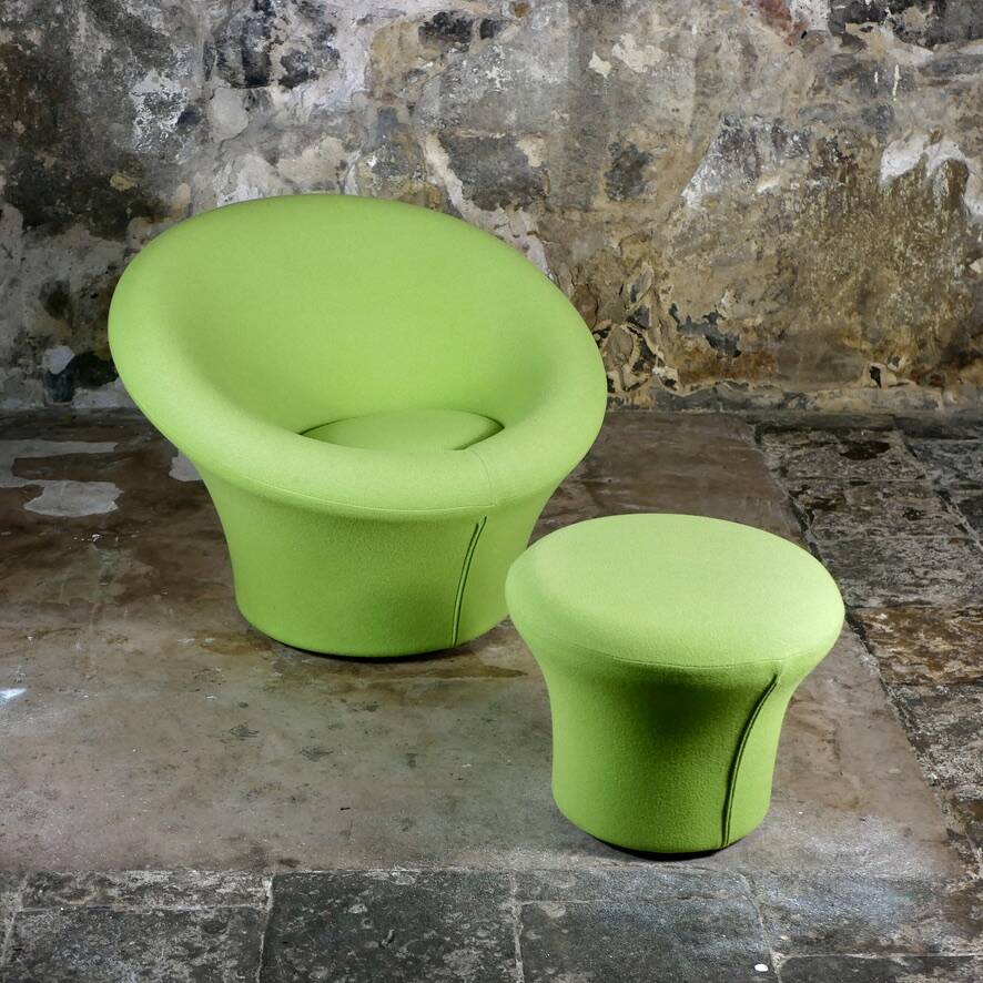 Mushroom armchair and ottoman, Pierre Paulin for Artifort, 1990