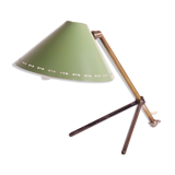 Pinocchio casserole lamp brass and green lacquered steel