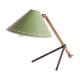 Lampe cocotte pinocchio laiton et acier laqué vert