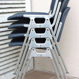 Series of 4 chairs DSC 106 Castelli by Piretti 1972