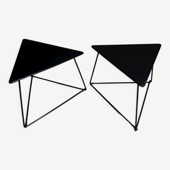 Paire de tables d’appoint triangulaires 'Oti' par Niels Gammelgaard pour Ikea, années 1980