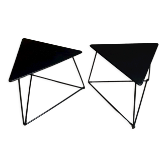 Set of 2 triangular side tables 'Oti' by Niels Gammelgaard for Ikea, 1980s
