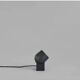 Swivel table lamp, patinated bronze metal projector, contemporary work.