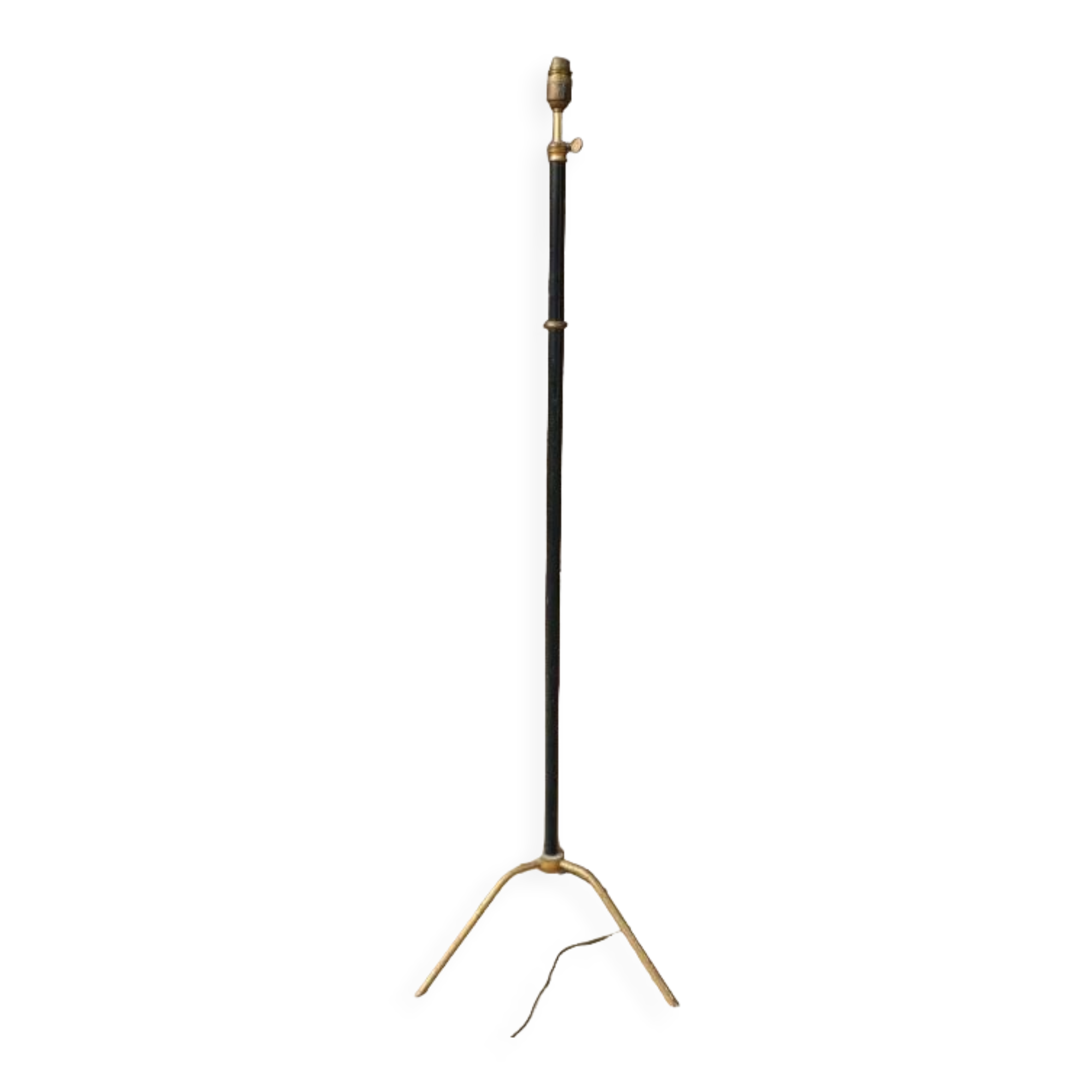 Floor lamp brass lacquered metal 1950