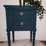 Blue bedside table