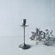 Twisted silver candle holder