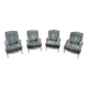 Set of 4 Louis XV cottage Provence armchairs