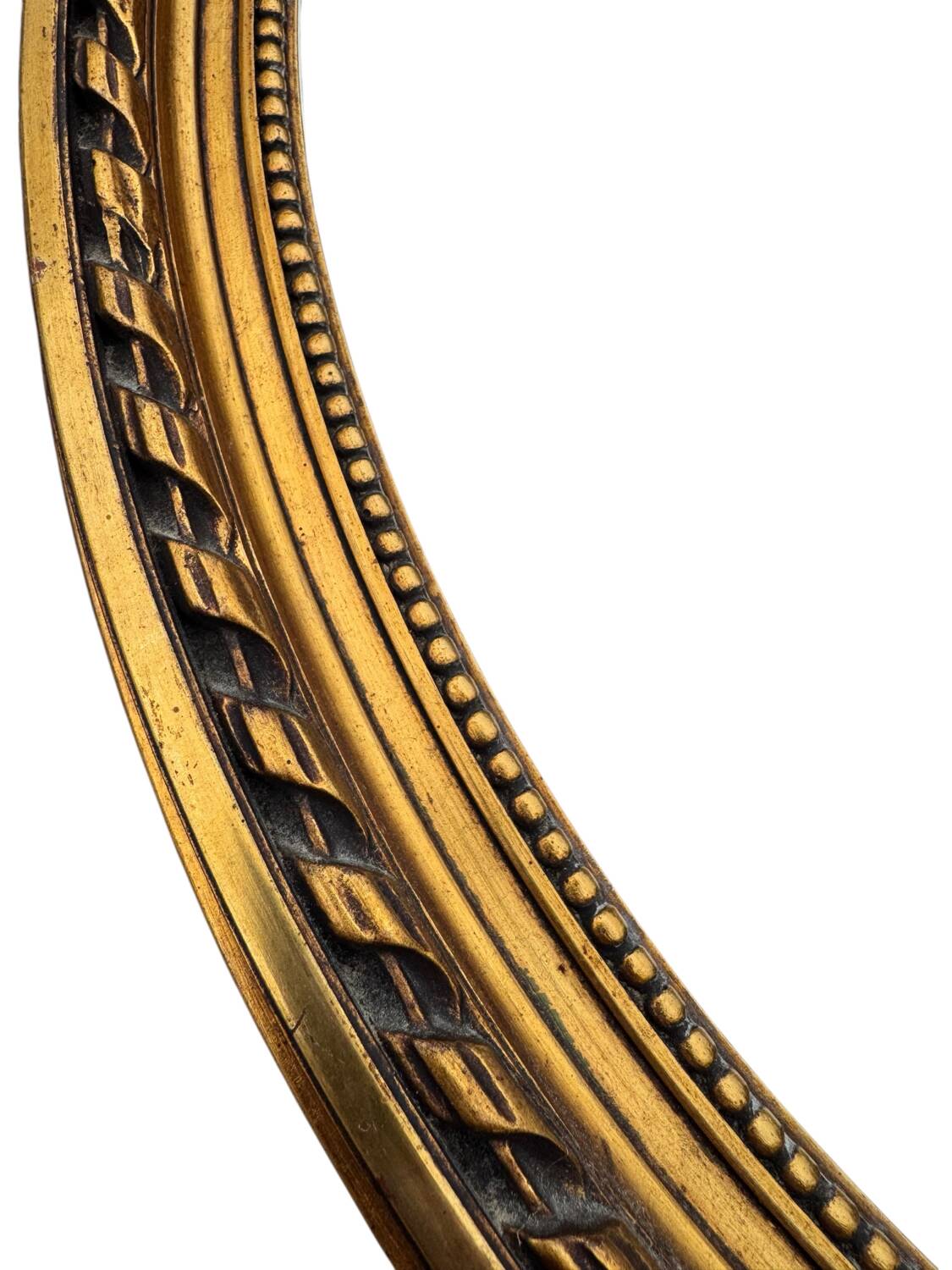 Round mirror with ribbon in Louis XVI style – 19th century