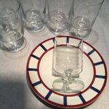 6 glasses vintage
