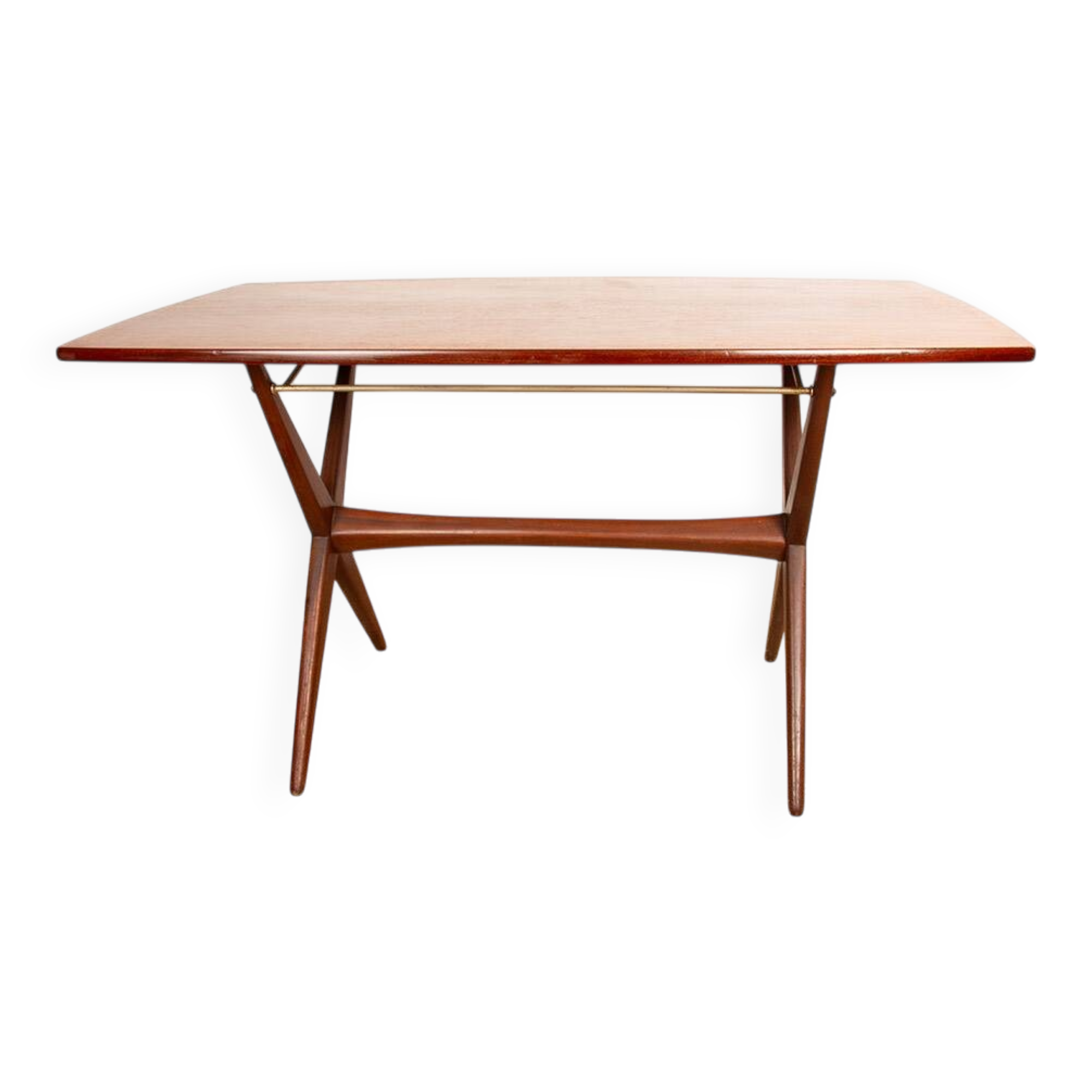 Vintage Danish high and low teak table 1960.