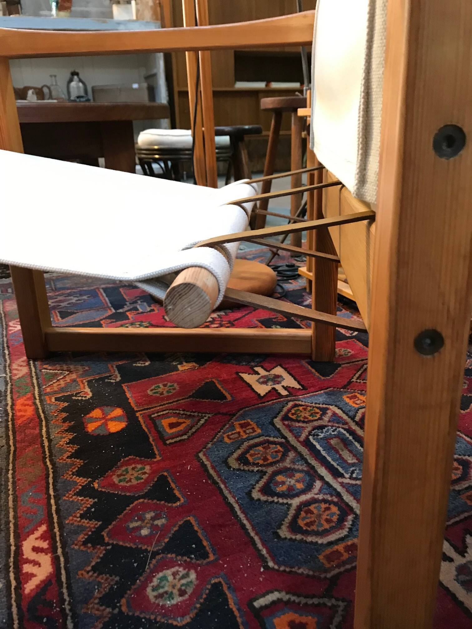 Vintage armchair by Karin Mobring from the 70s, new fabric and straps