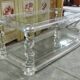 Table basse design Maison Roméo en lucite et verre – années 70
