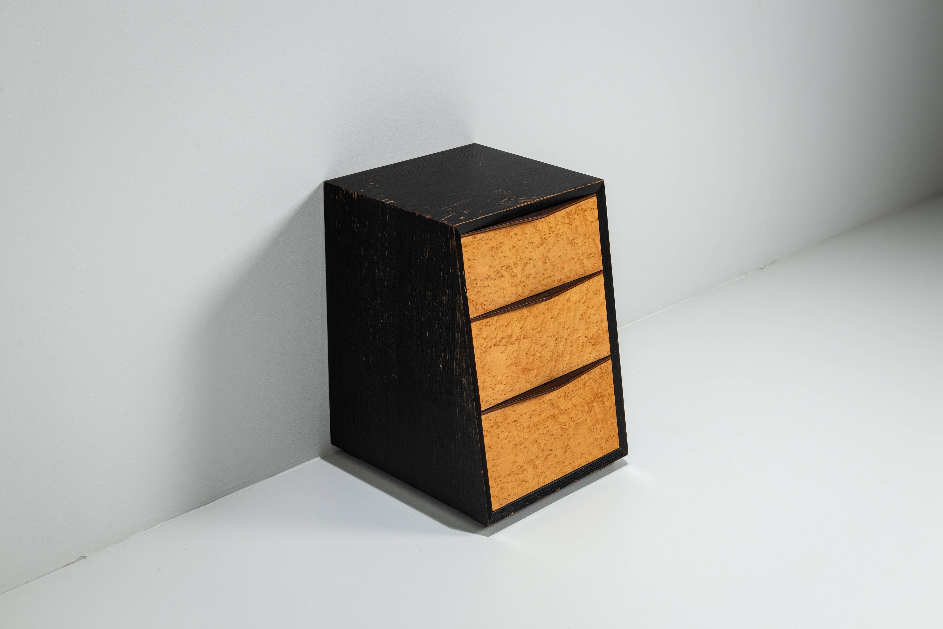 Architectural sloped chest of drawers