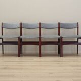 Ensemble de quatre chaises en acajou, design danois, années 1970