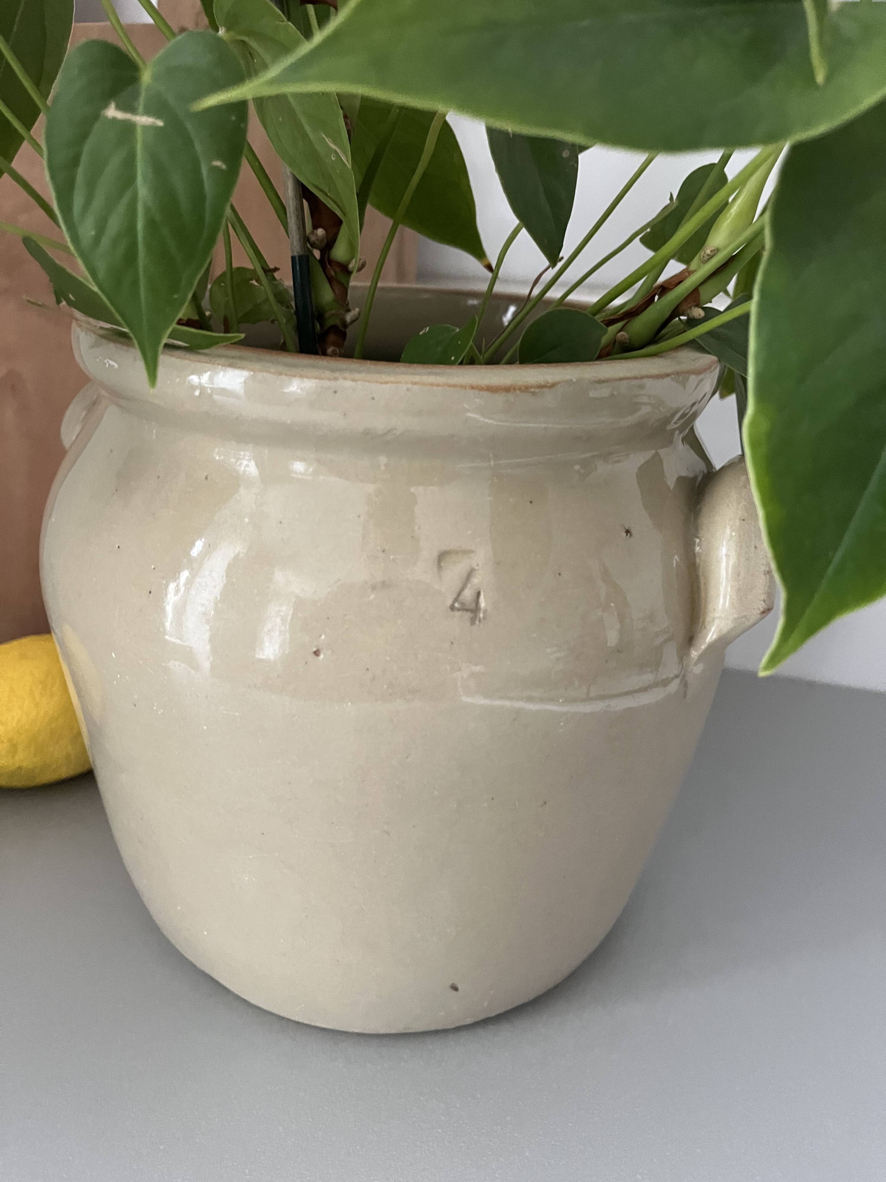 Old Digoin stoneware grease pot