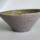 Trapezoidal vase by Fratelli Fanciullaci with plant decoration
