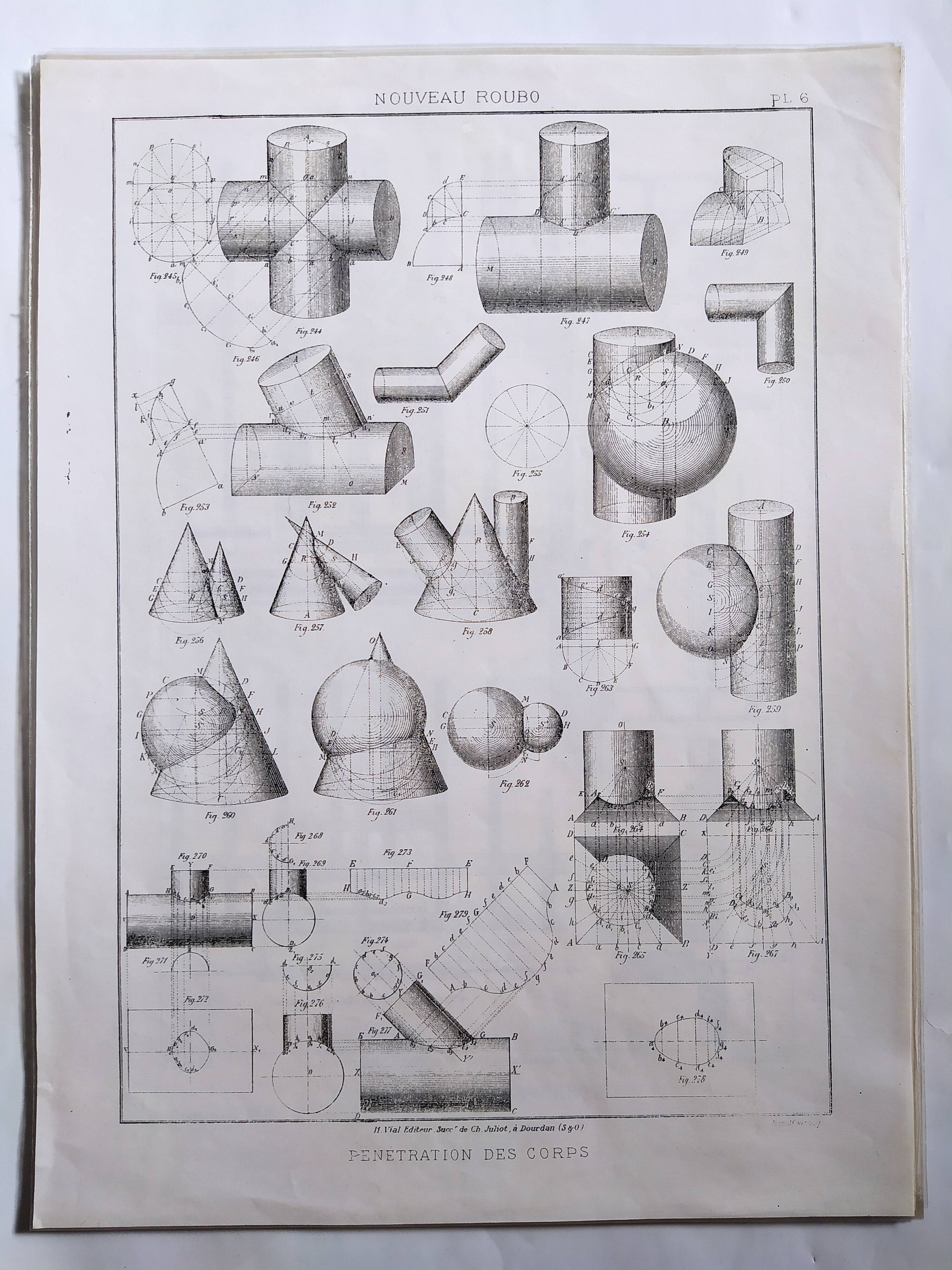 18 carpentry boards " Roubo "