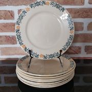 Ensemble de 8 assiettes à dessert Moulin des Loups