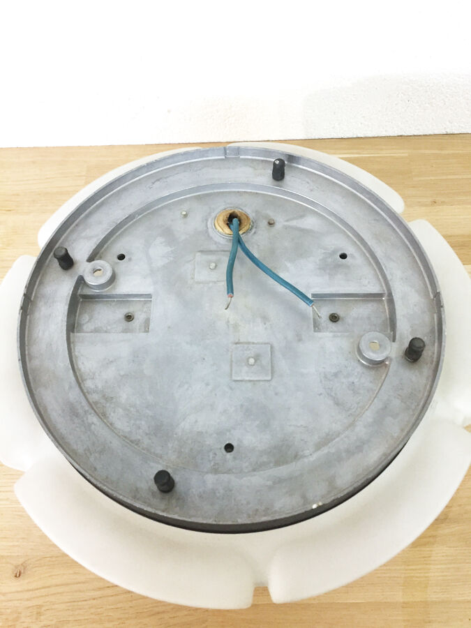 Vintage flower plafonnier, Glashet Limburg, 1970