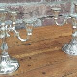 Paire de chandeliers 5 branches (estampillés Quist)