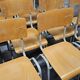 Lot of 18 vintage stackable bistro chairs 1970