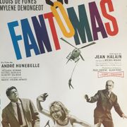 Cinema poster "Fantomas" Louis de Funes 37x55cm 1964