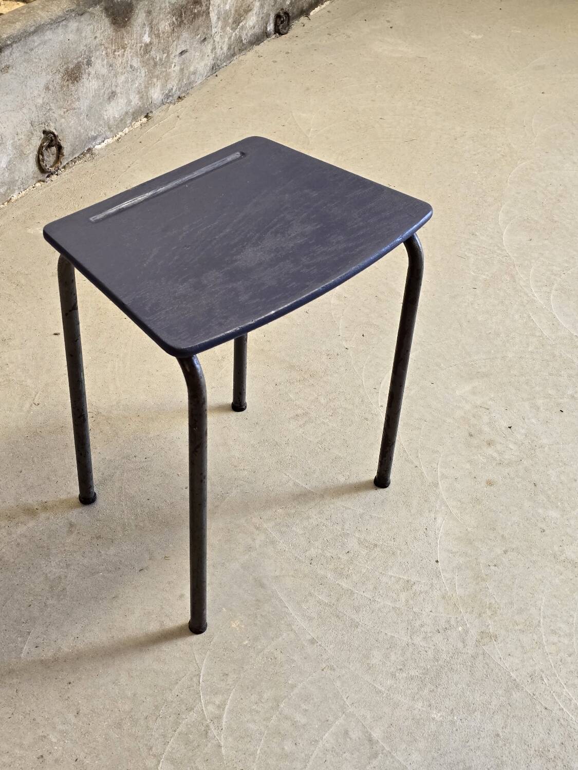 Children's desk with blue painted top