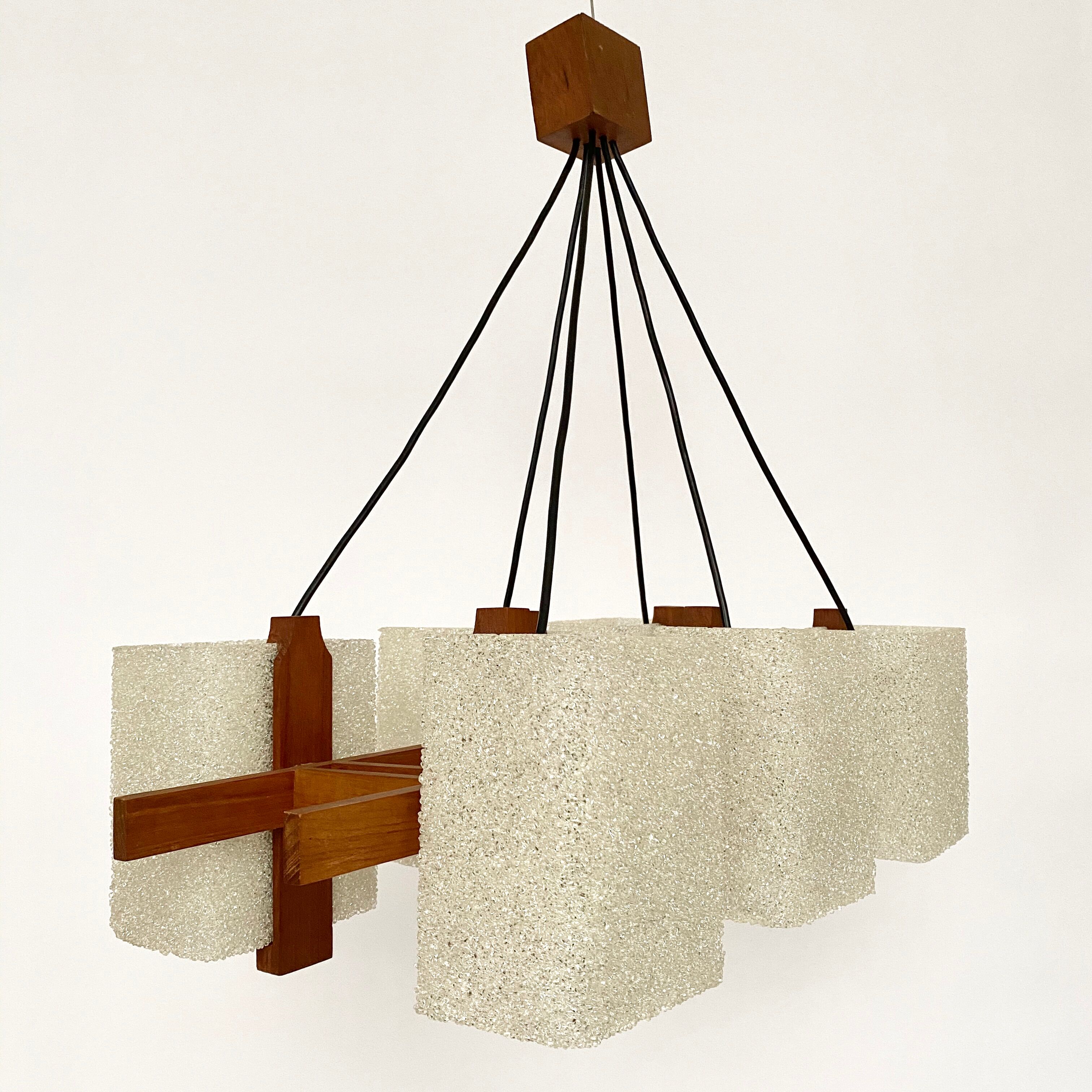 Vintage Scandinavian 70s chandelier.