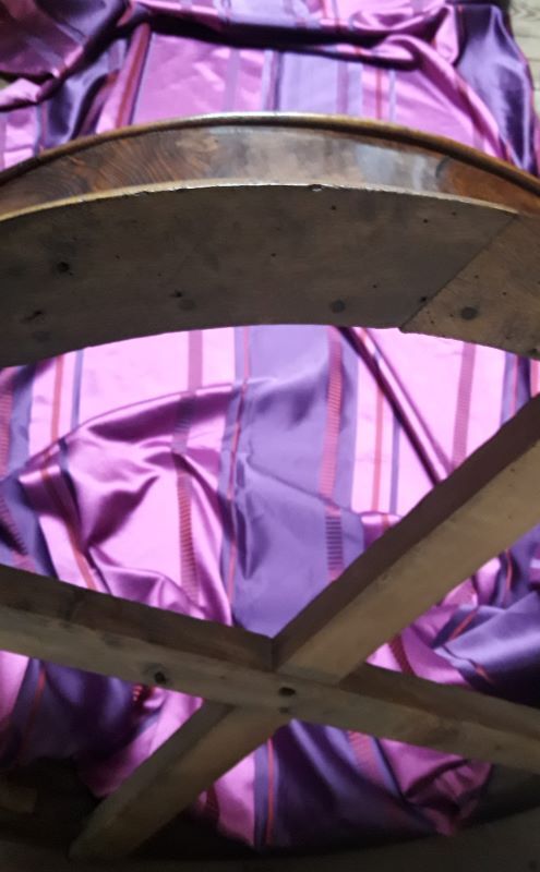 Bed sky, canopy in solid walnut XIX°