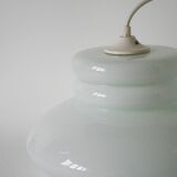 White opaline pendant light, Design, 1970