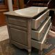 Chest of drawers 3 drawers in patinated wood gray Louis XV style