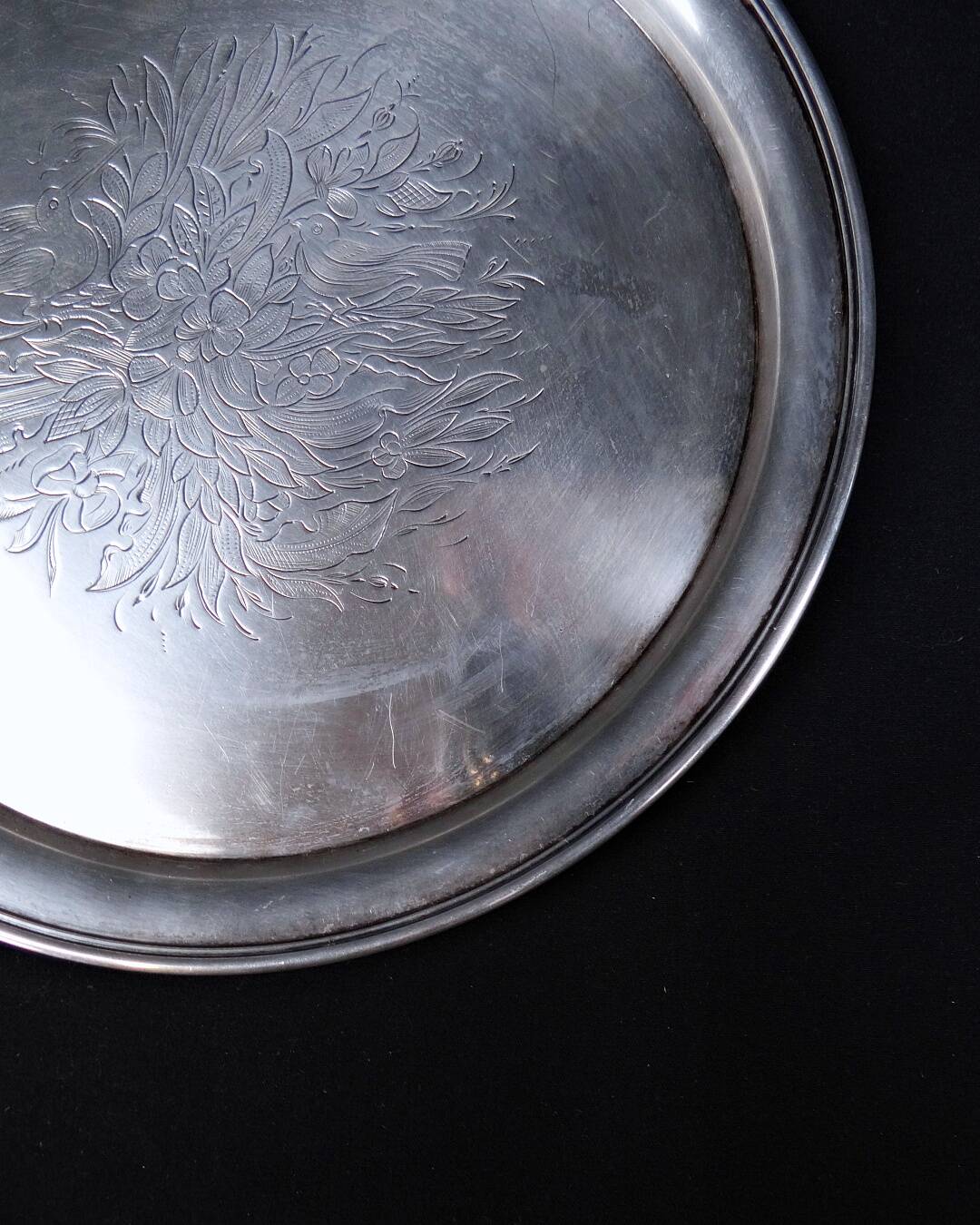 Solid silver tray signed Sazikov Russian wedding dish from 1868