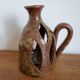 Pyrite sandstone candle holder