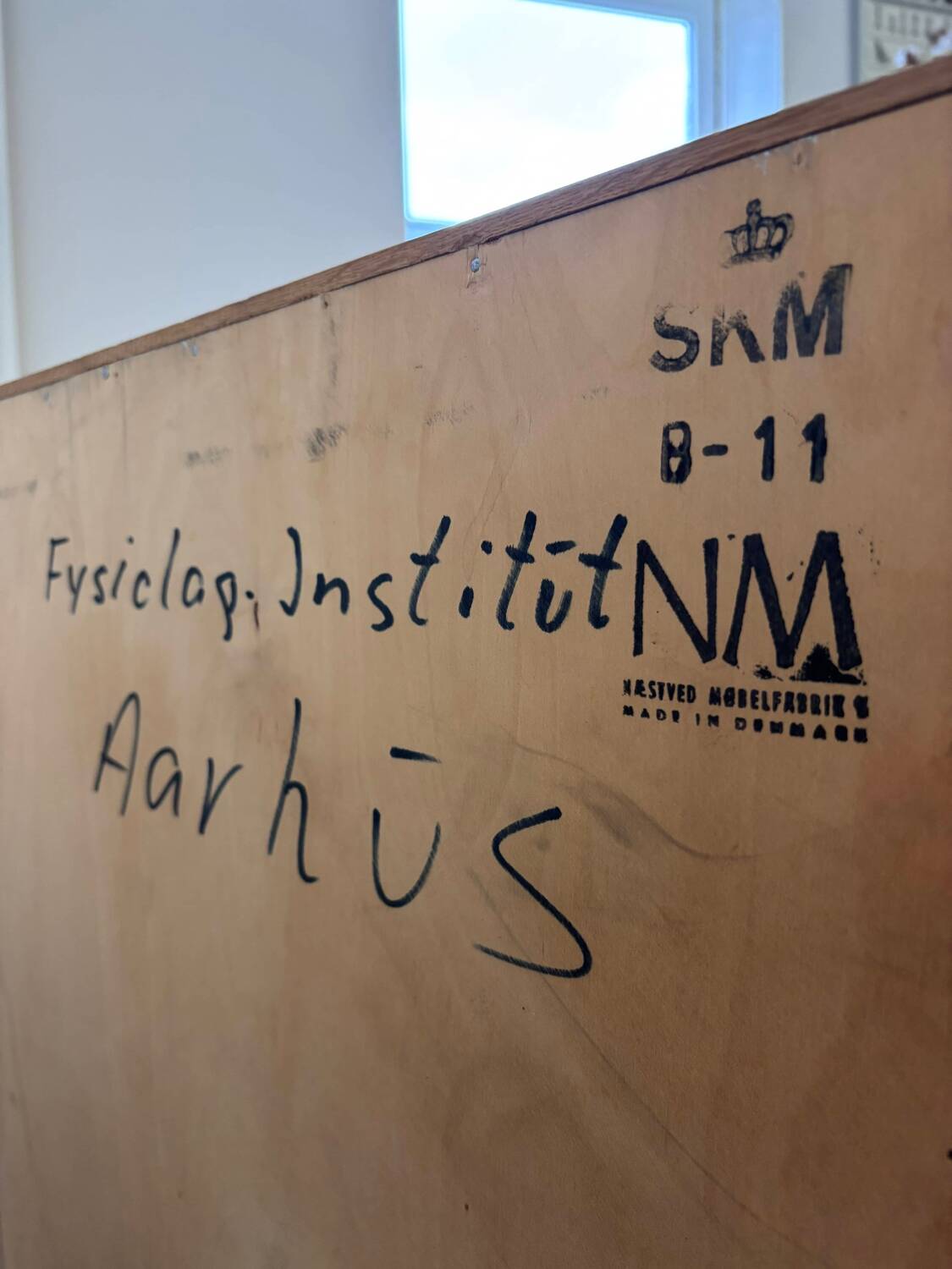 Vintage tambour cabinet - archive in oak