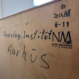 Vintage tambour cabinet - archive in oak