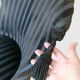 Striped black velvet armchair creation Paris