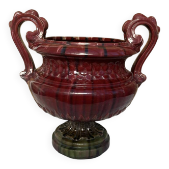 Large Medici jardinière in glazed earthenware