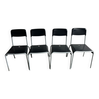 Lot de 4 chaises de salle à manger Calligaris, Italie, années 1990