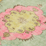 Handwoven Overdyed Oriental 1970s 190 cm x 302 cm Multicolor Carpet