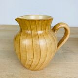 Pitcher and pan Grandjean Jourdan Vallauris, ceramic wood effect